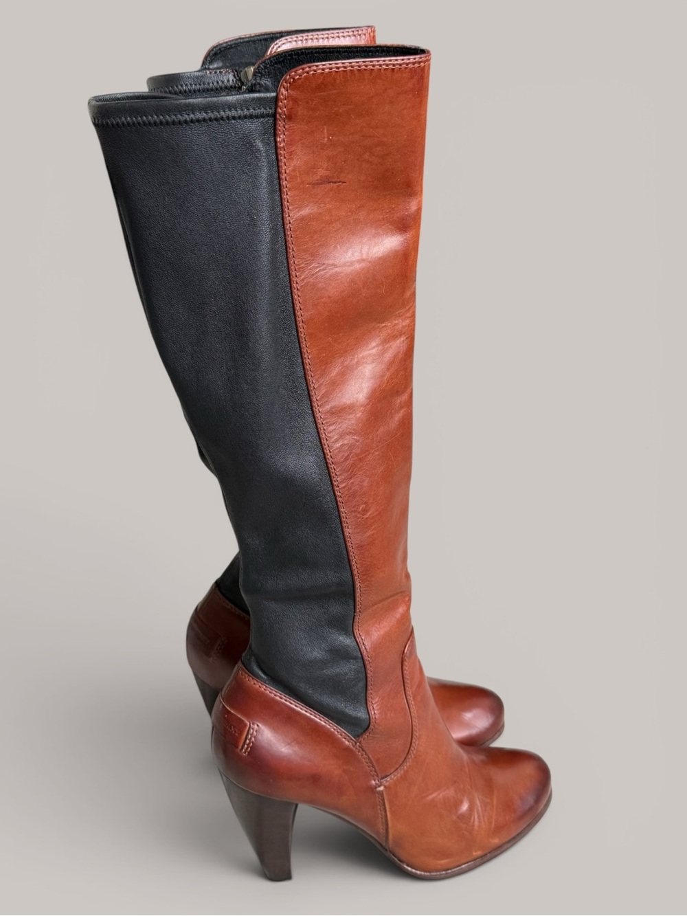 Frye knee-high leather heeled boots 9.5